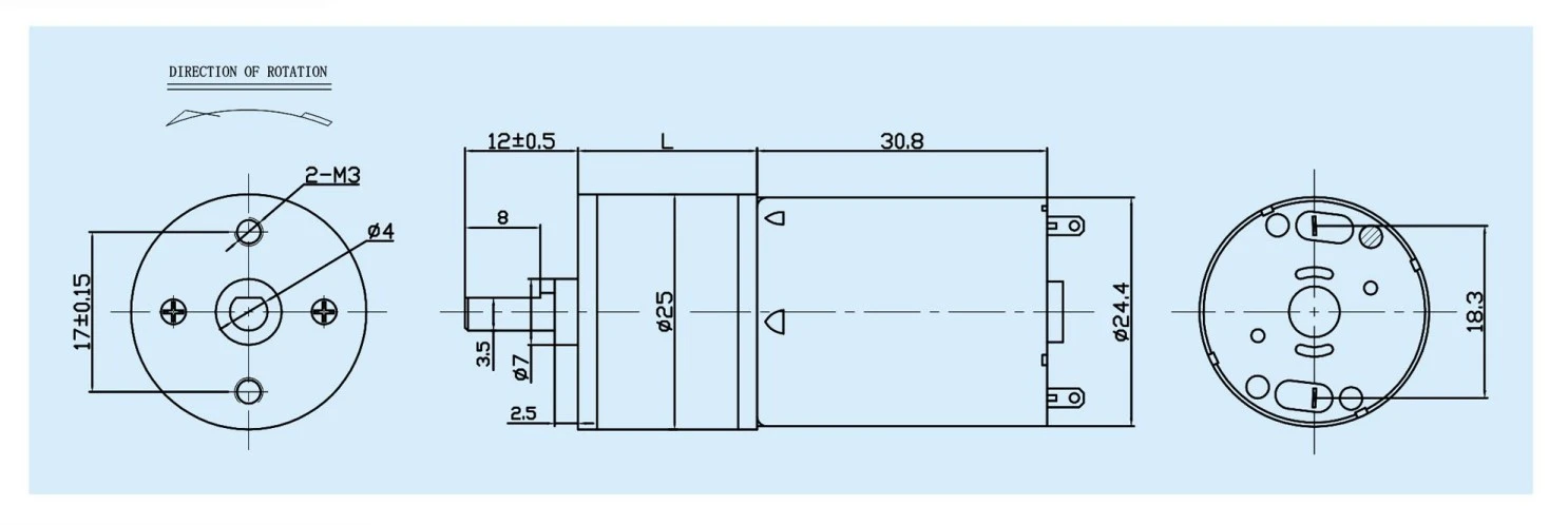 GB25-370SH motor outline