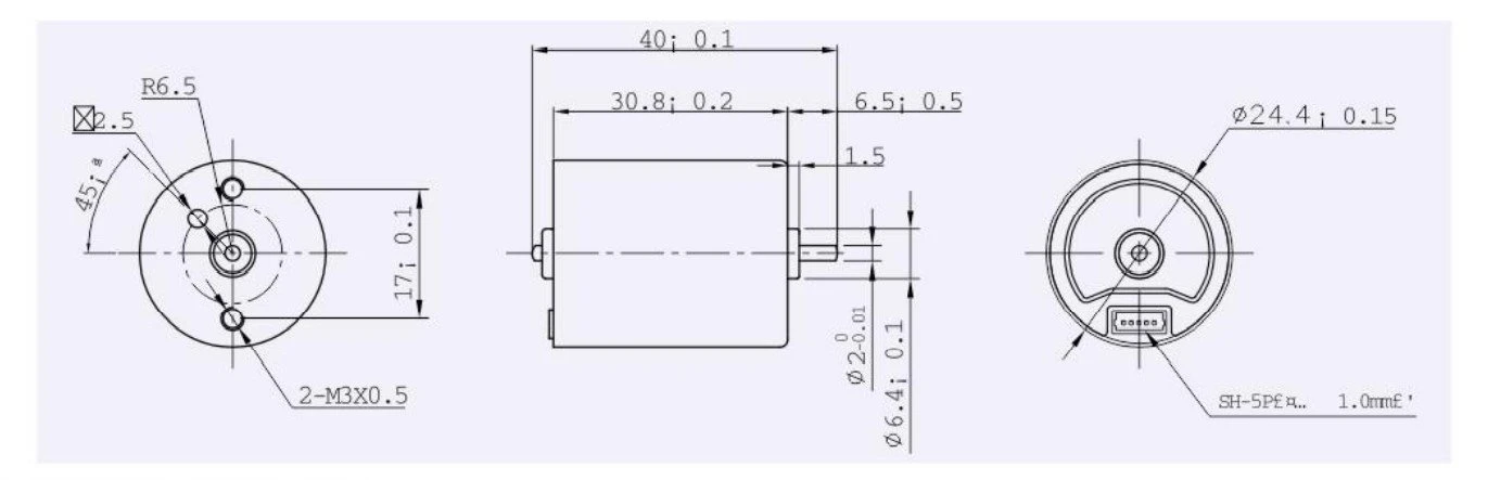 2430 bldc motor outline
