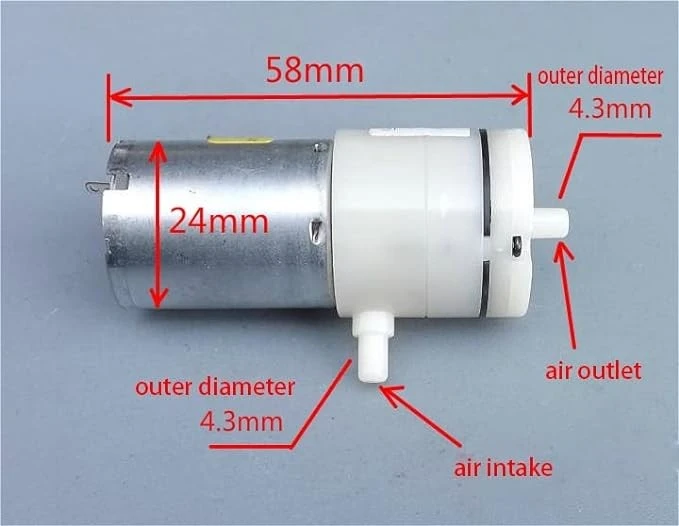 DC 3.7V 5V 6V 370 Micro Air Pump